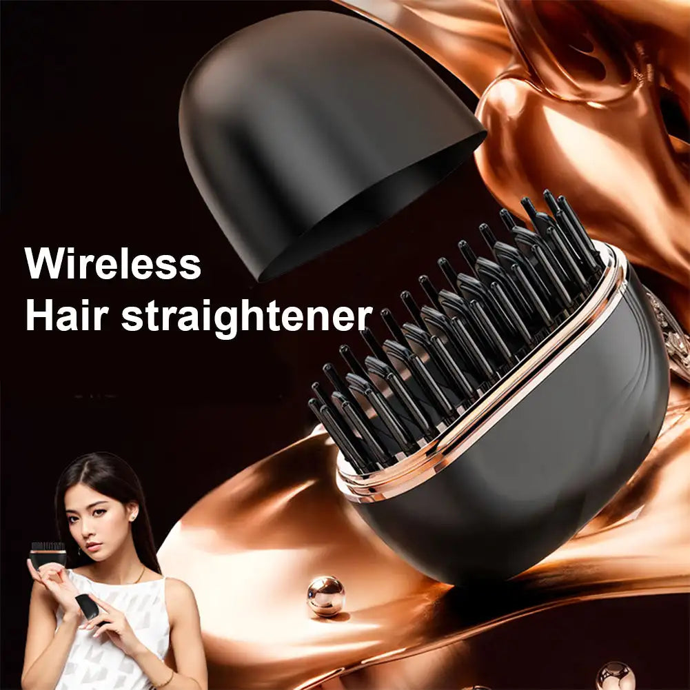 Mini Wireless Hair Straightening Comb